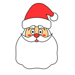 Simple illustration of Santa Claus Christmas hat icon