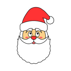 Simple illustration of Santa Claus Christmas hat icon