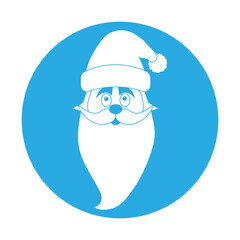 Simple illustration of Santa Claus Christmas hat icon