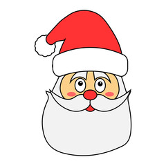 Simple illustration of Santa Claus Christmas hat icon