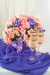 Glasses And Flowers