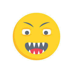 grimacing