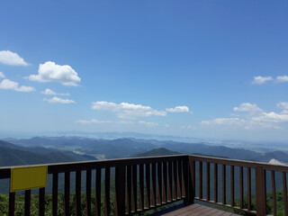 blue sky and rail