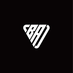 Initial Letter B A Linked Triangle Design Logo