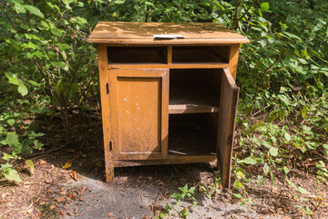 Old furniture in Chernobyl zone