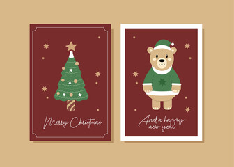 bear christmas card