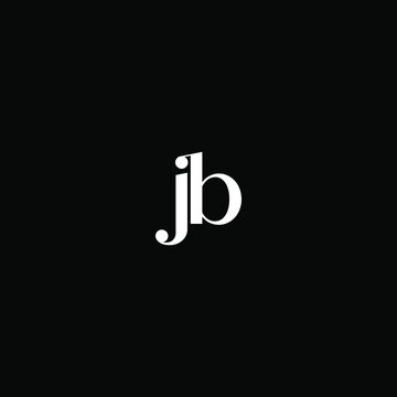 J B letter logo abstract design on black color background. jb monogram