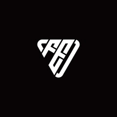 Initial Letter F E Linked Triangle Design Logo