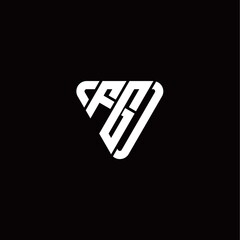 Initial Letter F G Linked Triangle Design Logo