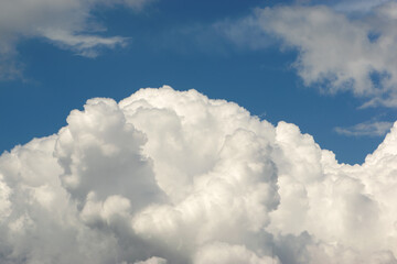 Naklejka na ściany i meble White cloud with blue sky. Background and texture