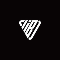 Obraz premium Initial Letter I B Linked Triangle Design Logo