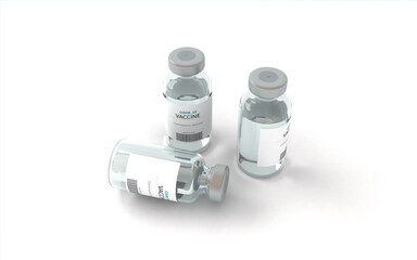 3d rendering of vaccine concept background. Vaccine illustration.