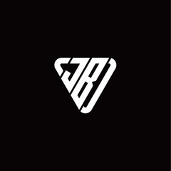 Initial Letter J B Linked Triangle Design Logo
