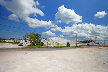 Kaolin lake near Tanjung Pandan on Belitung Island, Indonesia.