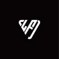 Initial Letter L F Linked Triangle Design Logo
