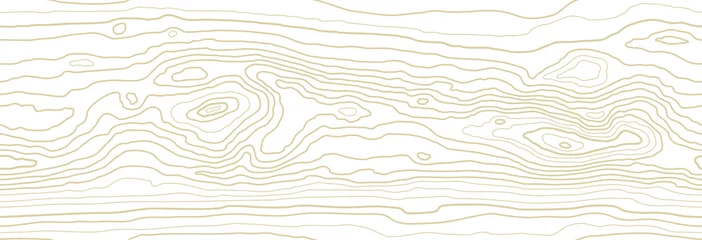 Tuinposter Seamless wooden pattern. Wood grain texture. Dense lines. Abstract white background. Vector illustration © Юрий Парменов