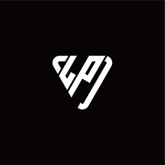 Initial Letter L P Linked Triangle Design Logo