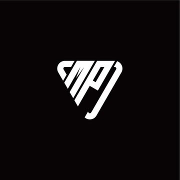 Initial Letter M P Linked Triangle Design Logo