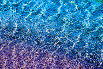 Beautiful photo of clear clear water in the sea
