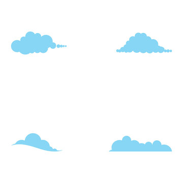 Set Cloud template vector icon illustration design
