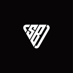 Initial Letter S B Linked Triangle Design Logo