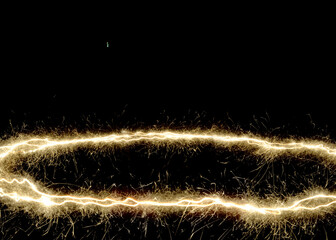 sparkler on black