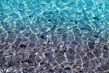 Beautiful photo of clear clear water in the sea