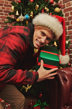 sinister smiling xmas guy