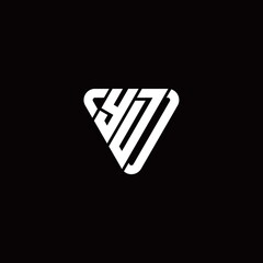 Initial Letter Y D Linked Triangle Design Logo