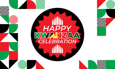 Happy Kwanzaa. Is an annual celebration of African-American culture which is held from December 26 to January 1. African American cultures festival. 