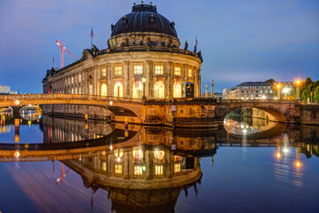 The Bode Museum on the Museum Island in Berlin at dawn