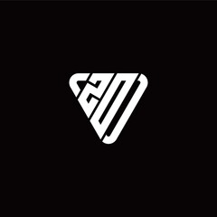 Initial Letter Z O Linked Triangle Design Logo - obrazy, fototapety, plakaty