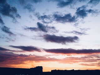 sunset over the city