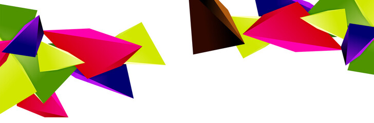 Triangle mosaic abstract background, 3d triangular low poly shapes. Geometric vector illustration for covers, banners, flyers and posters and other