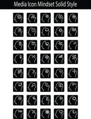 Media Icon Mindset Solid Style for any purposes website mobile app presentation