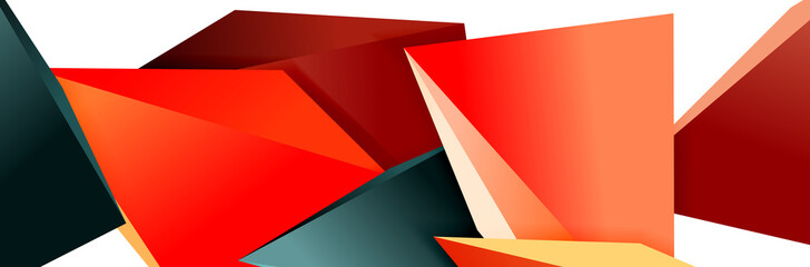 Triangle mosaic abstract background, 3d triangular low poly shapes. Geometric vector illustration for covers, banners, flyers and posters and other