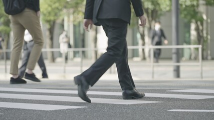 Fototapeta premium 群衆・歩く人・横断歩道・東京駅