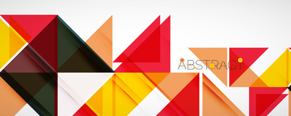 Geometric abstract background. Techno color triangle shapes. Vector illustration for covers, banners, flyers and posters and other designs