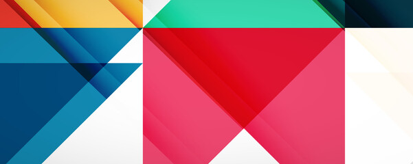 Set of vector triangle geometric backgrounds. Vector illustration for covers, banners, flyers and posters and other designs