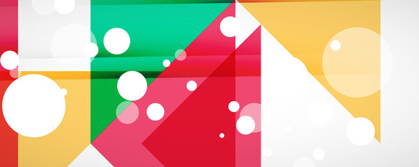 Geometric abstract background. Techno color triangle shapes. Vector illustration for covers, banners, flyers and posters and other designs