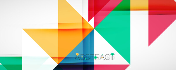 Geometric abstract background. Techno color triangle shapes. Vector illustration for covers, banners, flyers and posters and other designs