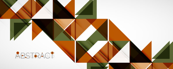 Set of vector triangle geometric backgrounds. Vector illustration for covers, banners, flyers and posters and other designs