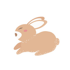 Rabbit in cartoon style.vector illustration