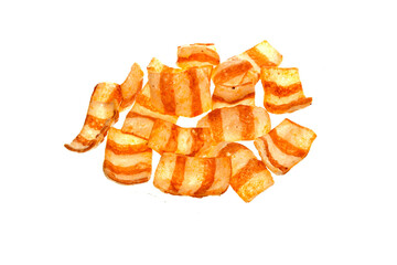 chips isolated on white background