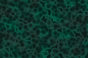 modern creative teal, sea-green big amount of bio virus digital graphic texture or background illustration