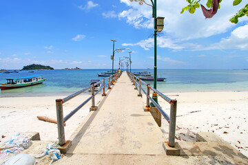 Obraz premium Tanjung Kelayang beach in Belitung, Indonesia.