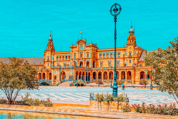 Obraz premium Square of the Spain is a square in the Maria Luisa Park, in Sevi