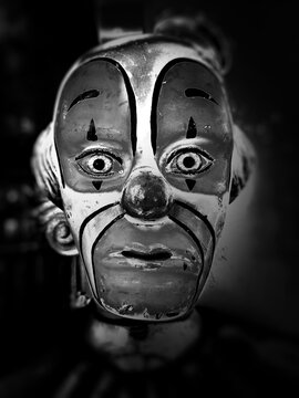 black and white mask