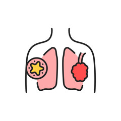 COPD line color icon. Sign for web page, mobile app