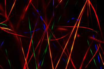 разноцветные линии, светящиеся огни на длинной выдержке